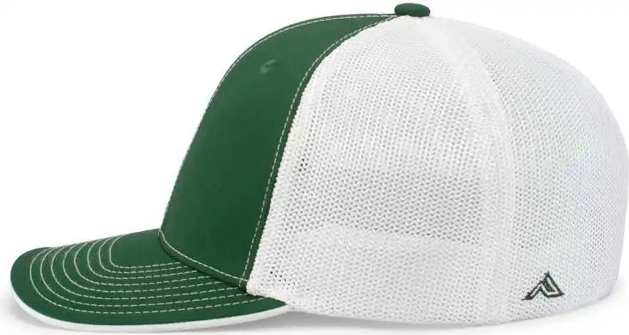 Pacific Headwear 404m Trucker Flexfit Cap Dark Green White