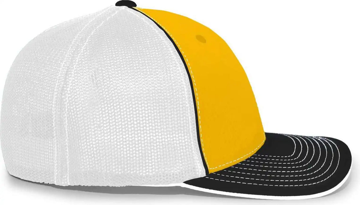 Pacific Headwear 404m Trucker Flexfit Cap Gold Black