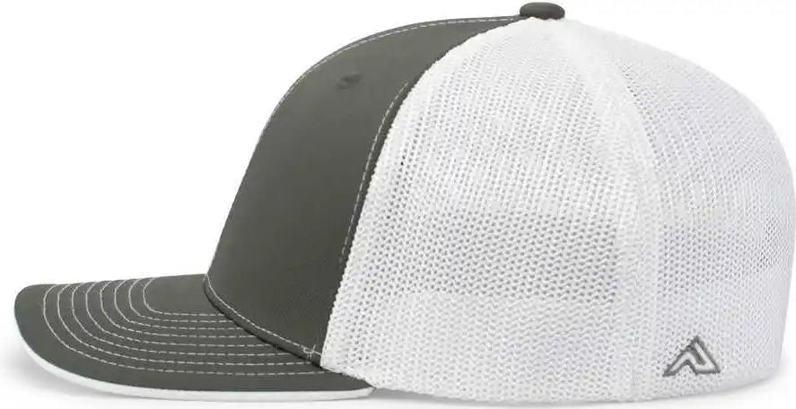 Pacific Headwear 404m Trucker Flexfit Cap Graphite White