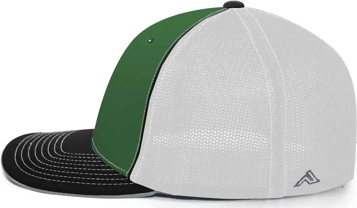 Pacific Headwear 404m Trucker Flexfit Cap Kelly White Black