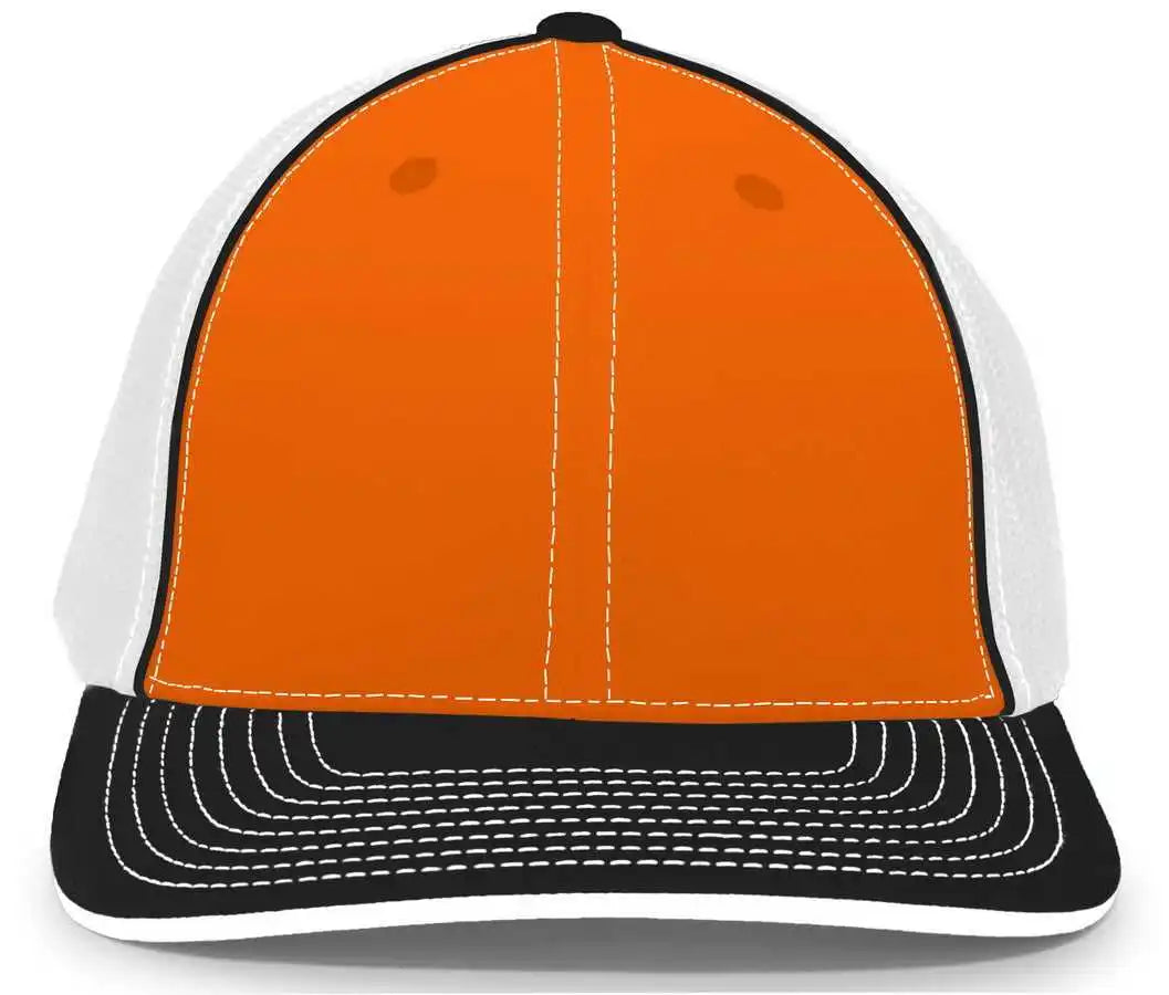Pacific Headwear 404m Trucker Flexfit Cap Orange Black