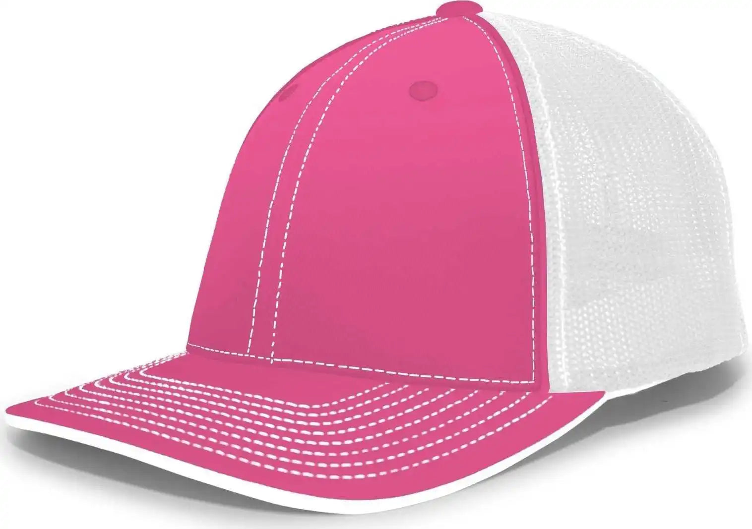 Pacific Headwear 404m Trucker Flexfit Cap - Pink White - 6 1/2’’ - 7’’