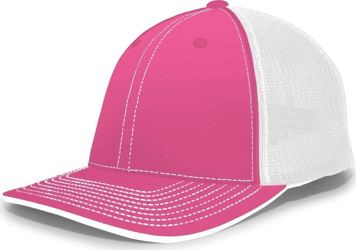 Pacific Headwear 404m Trucker Flexfit Cap - Pink White
