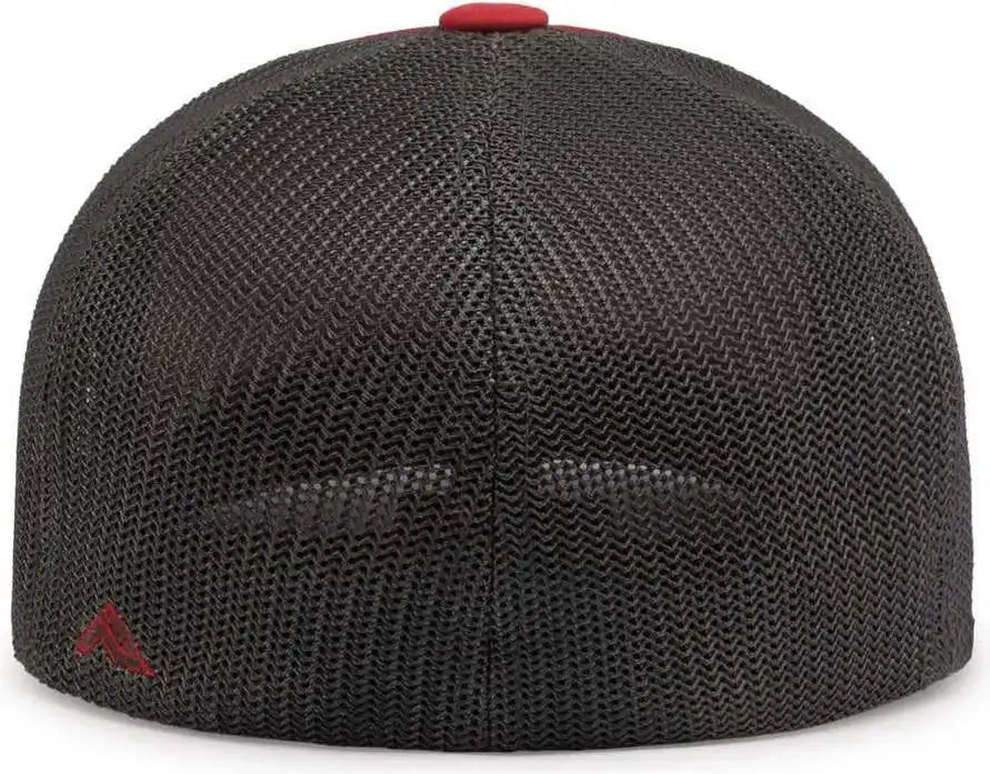 Pacific Headwear 404m Trucker Flexfit Cap - Red Graphite