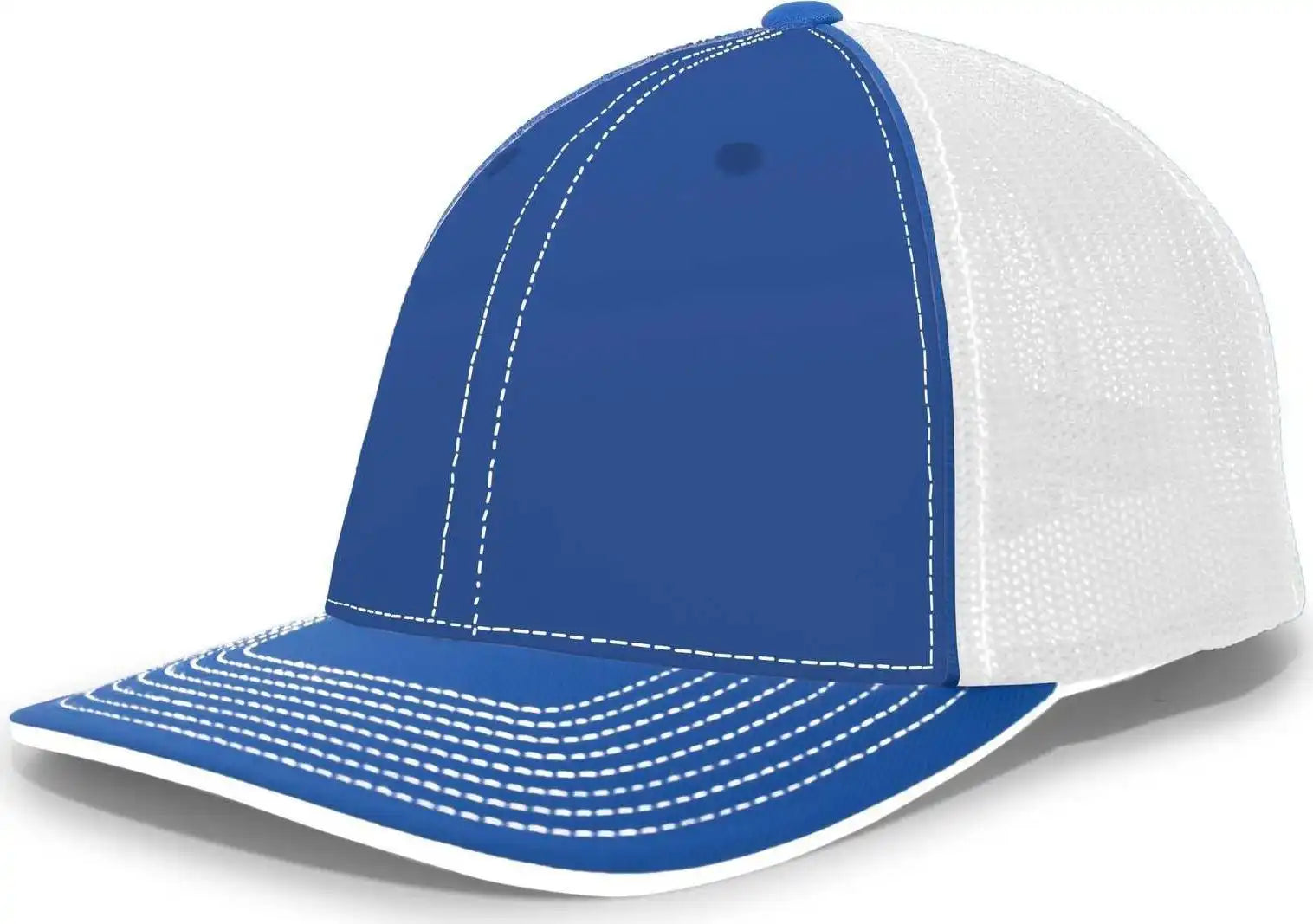 Pacific Headwear 404m Trucker Flexfit Cap - Royal White - 6 1/2’’ - 7’’
