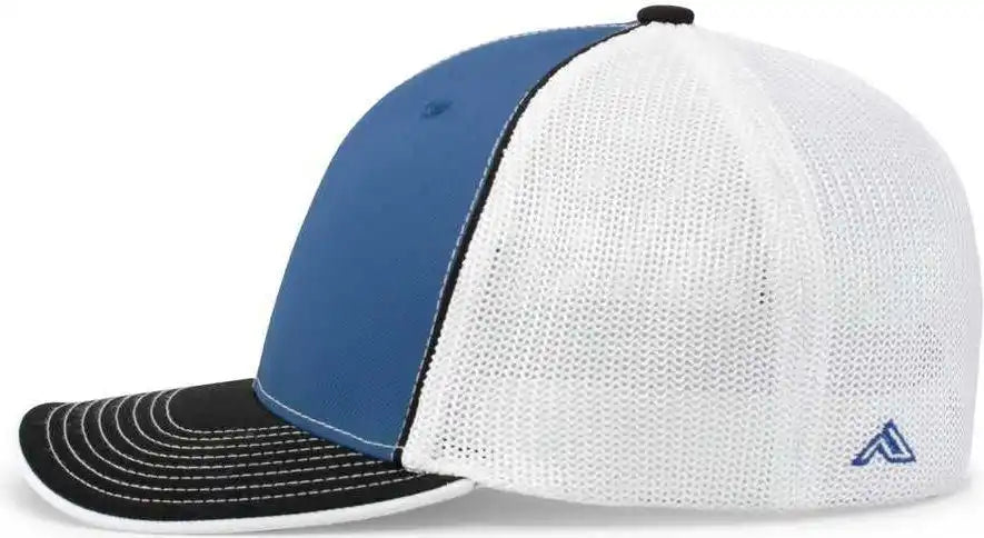 Pacific Headwear 404m Trucker Flexfit Cap Royal White Black