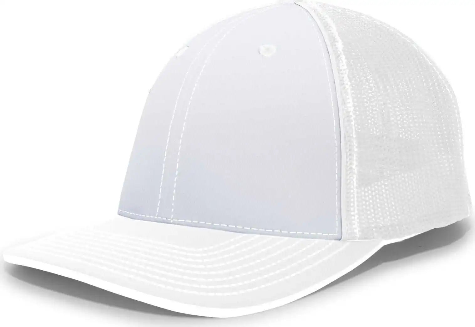 Pacific Headwear 404m Trucker Flexfit Cap - White - 6 1/2’’ - 7’’