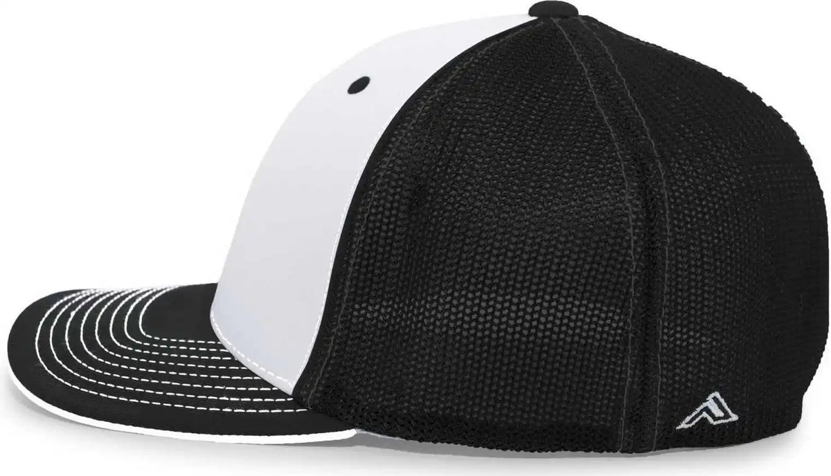 Pacific Headwear 404m Trucker Flexfit Cap White Black
