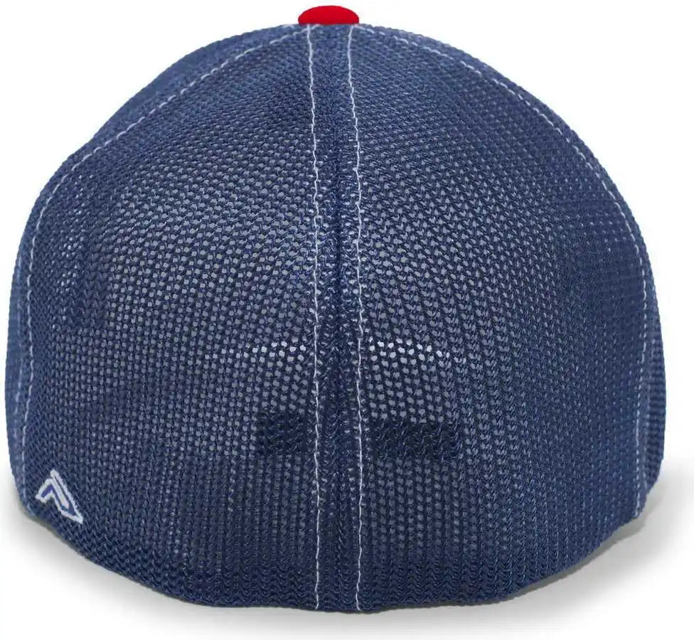 Pacific Headwear 404m Trucker Flexfit Cap White Red Royal