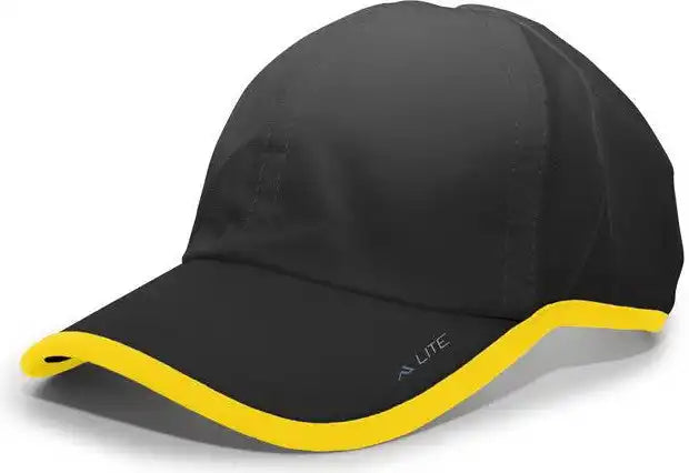 Pacific Headwear 410l Active Cap Hook-and-loop - Black Gold - 7’’ - 7 7/8’’