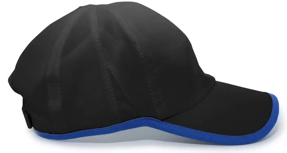 Pacific Headwear 410l Active Cap Hook-and-loop - Black Royal - 7’’ - 7 7/8’’