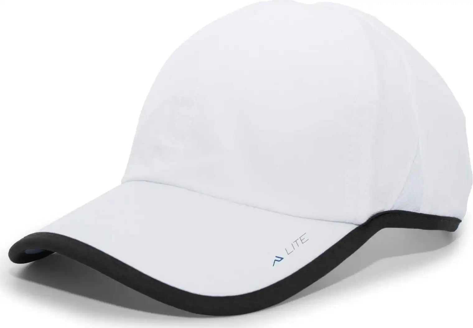 Pacific Headwear 410l Active Cap Hook-and-loop - White Black - 7’’ - 7 7/8’’