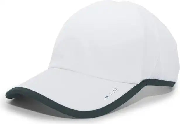Pacific Headwear 410l Active Cap Hook-and-loop - White Dark Green - Forest / 7’’ - 7 7/8’’