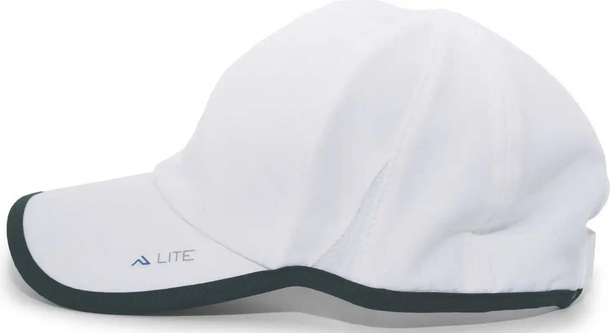 Pacific Headwear 410l Active Cap Hook-and-loop - White Dark Green - Forest / 7’’ - 7 7/8’’