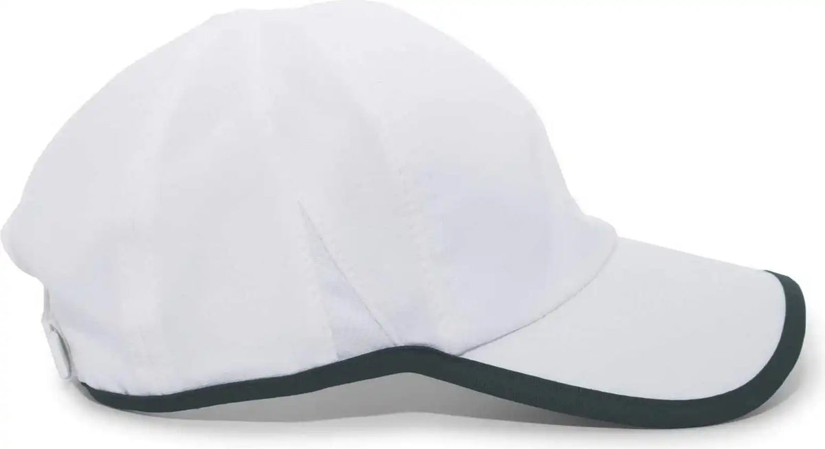 Pacific Headwear 410l Active Cap Hook-and-loop - White Dark Green - Forest / 7’’ - 7 7/8’’