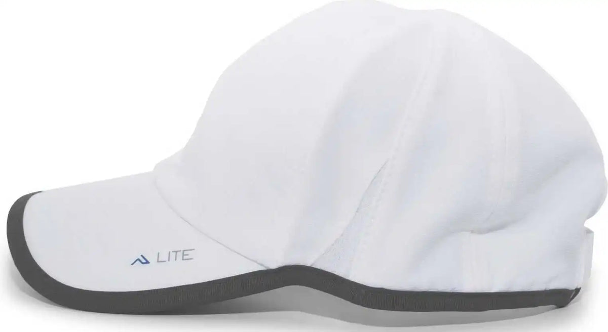 Pacific Headwear 410l Active Cap Hook-and-loop - White Graphite - Dark Gray / 7’’ - 7 7/8’’