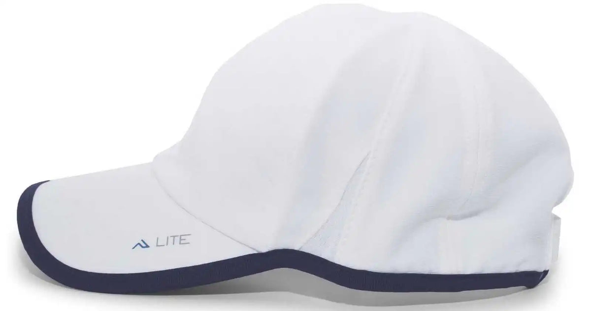 Pacific Headwear 410l Active Cap Hook-and-loop - White Navy - 7’’ - 7 7/8’’