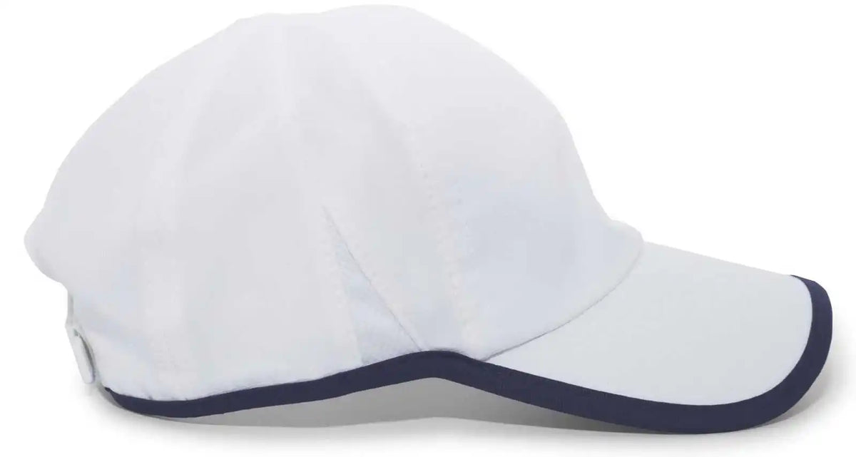 Pacific Headwear 410l Active Cap Hook-and-loop - White Navy - 7’’ - 7 7/8’’