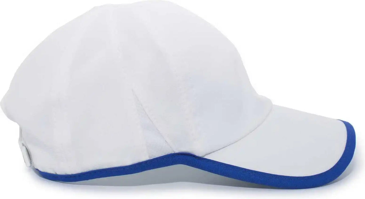 Pacific Headwear 410l Active Cap Hook-and-loop - White Royal - 7’’ - 7 7/8’’