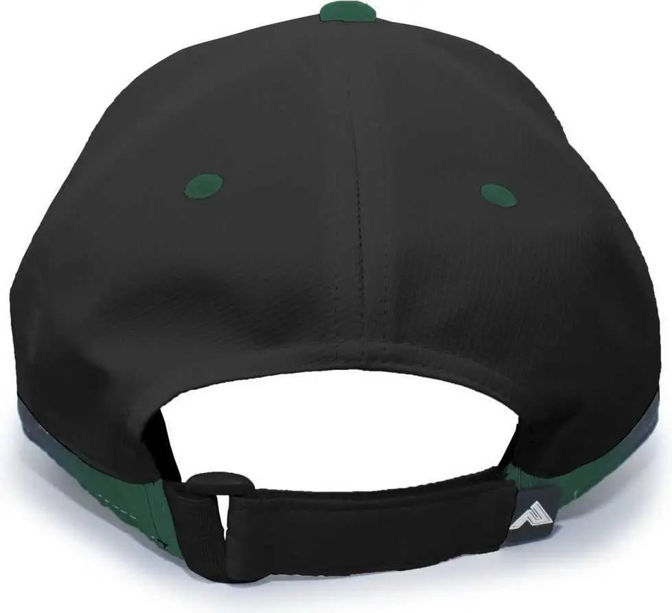 Pacific Headwear 416l Lite Series Hook-and-loop Adjustable Cap - Black Dark Green - 7’’ - 7 7/8’’
