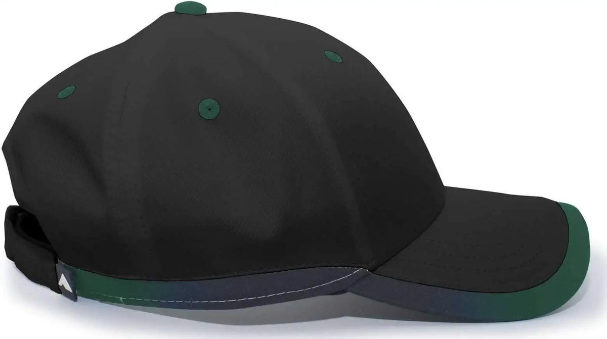 Pacific Headwear 416l Lite Series Hook-and-loop Adjustable Cap - Black Dark Green - 7’’ - 7 7/8’’