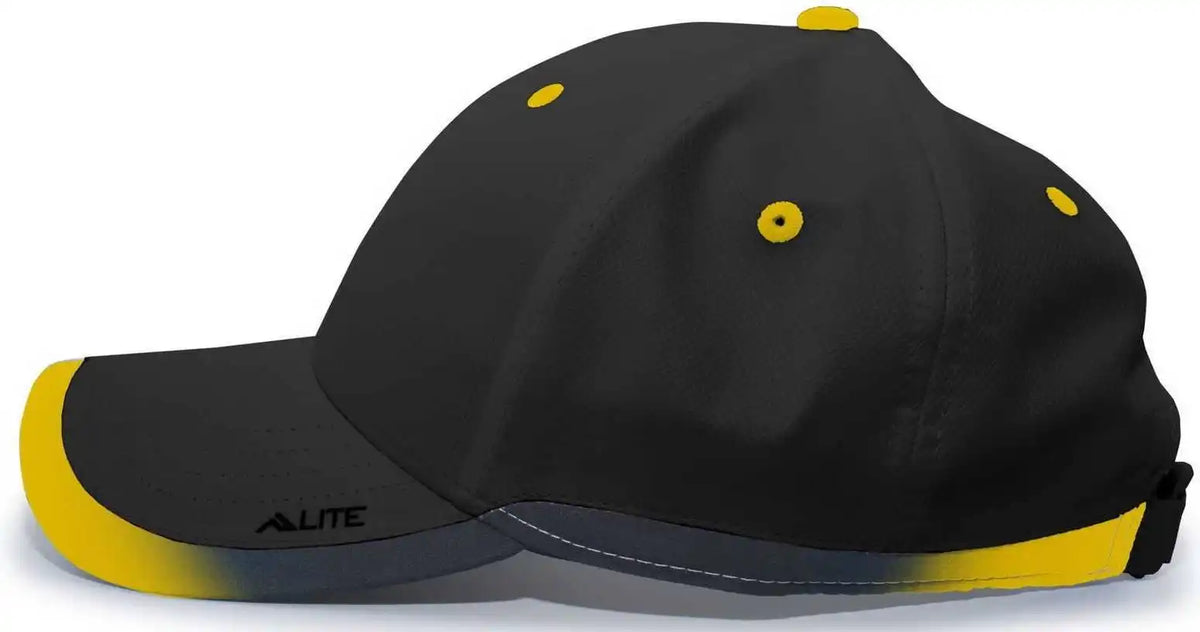 Pacific Headwear 416l Running Cap Hook-and-loop - Black Gold - 7’’ - 7 7/8’’