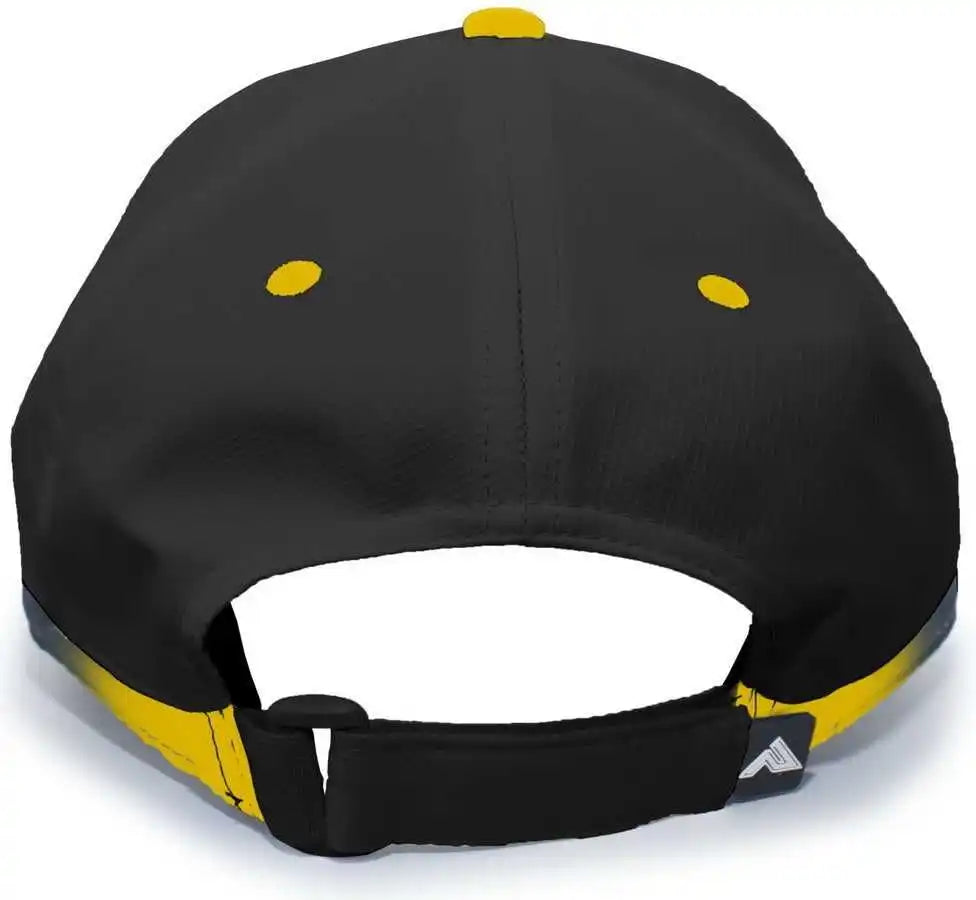 Pacific Headwear 416l Running Cap Hook-and-loop - Black Gold - 7’’ - 7 7/8’’