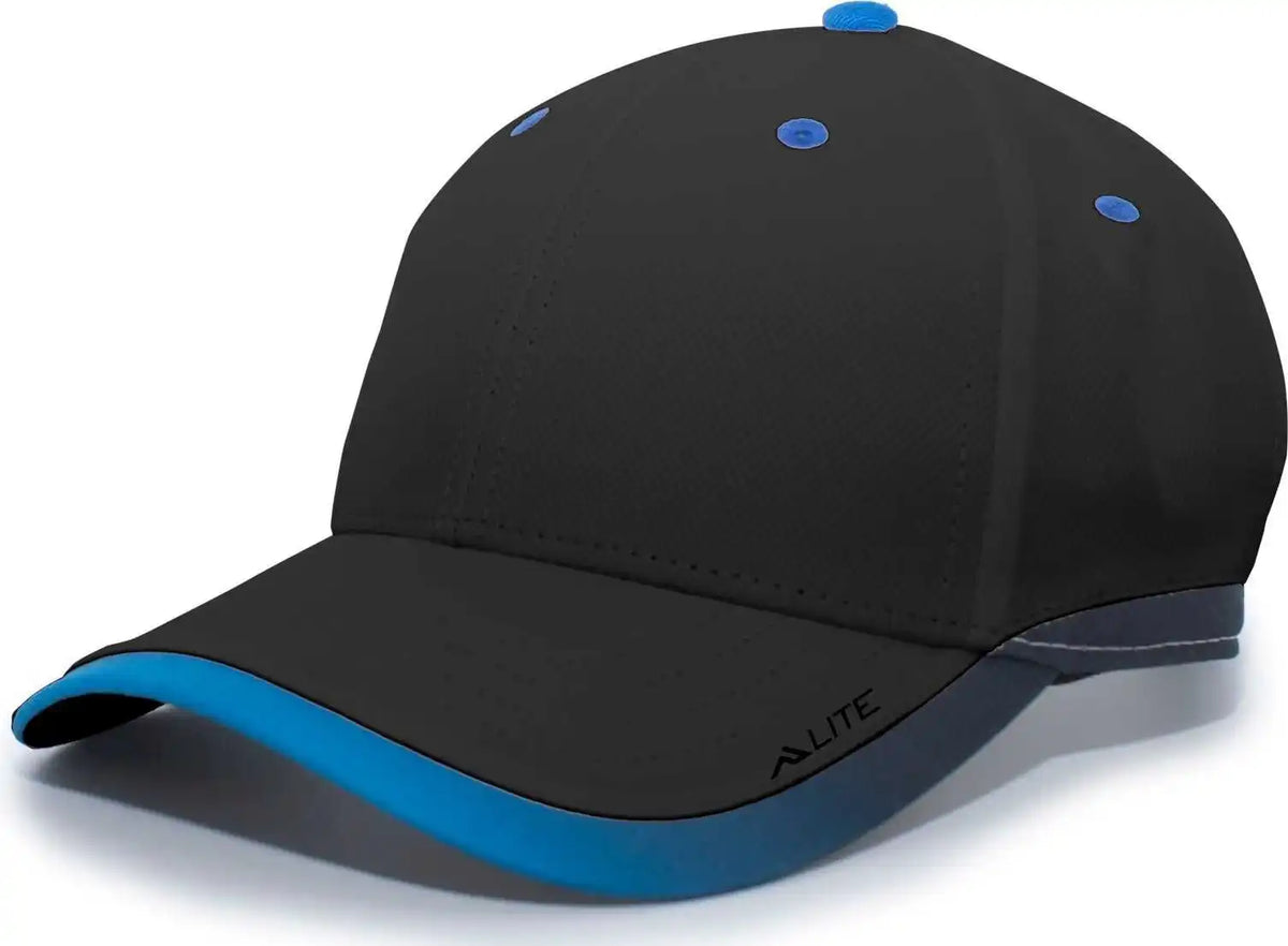 Pacific Headwear 416l Running Cap Hook and Loop Black Royal / 7’’ 7 7/8’’