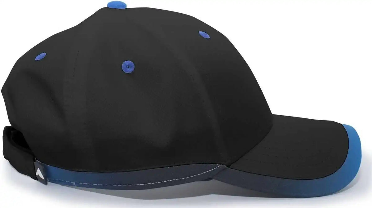 Pacific Headwear 416l Running Cap Hook and Loop Black Royal / 7’’ 7 7/8’’