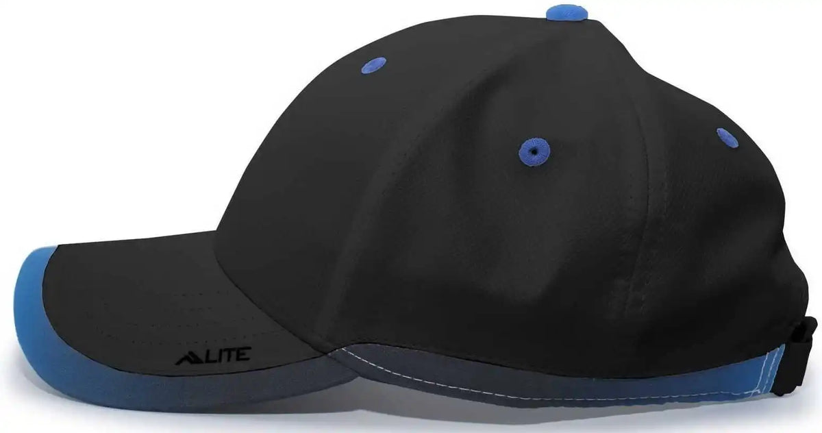 Pacific Headwear 416l Running Cap Hook and Loop Black Royal / 7’’ 7 7/8’’