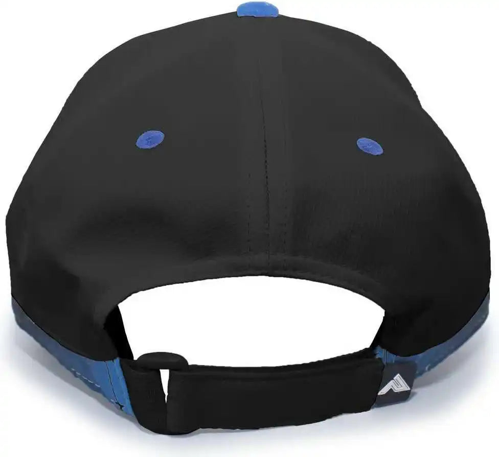 Pacific Headwear 416l Running Cap Hook and Loop Black Royal / 7’’ 7 7/8’’