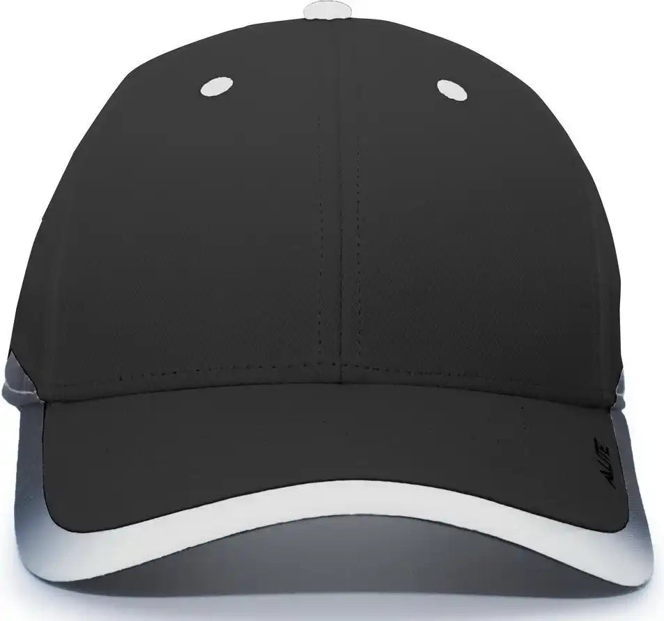 Pacific Headwear 416l Running Cap Hook and Loop Black White / 7’’ 7 7/8’’