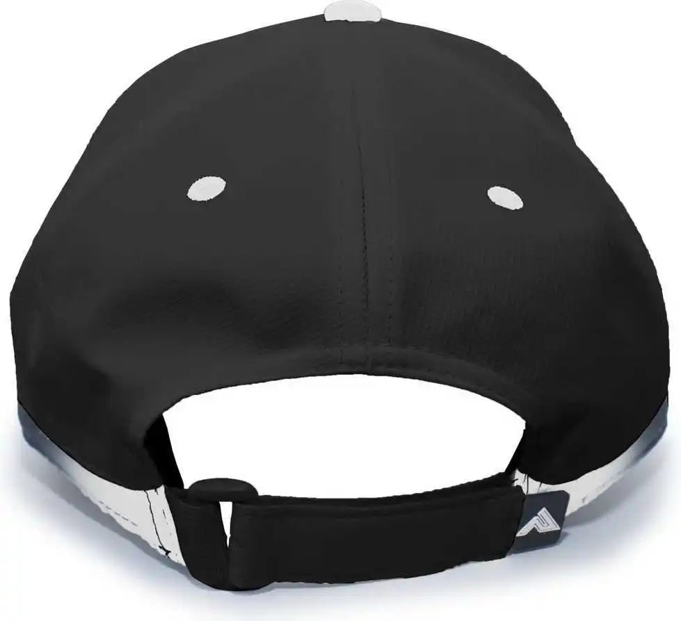 Pacific Headwear 416l Running Cap Hook and Loop Black White / 7’’ 7 7/8’’