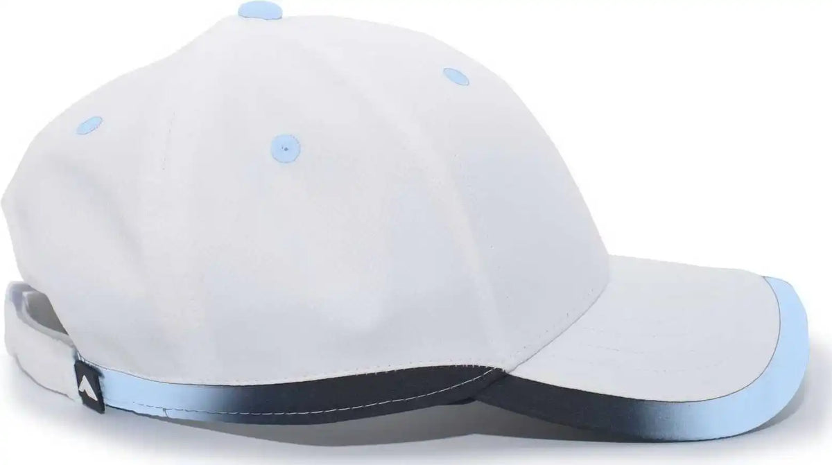 Pacific Headwear 416l Running Cap Hook-and-loop - White Columbia Blue - 7’’ - 7 7/8’’