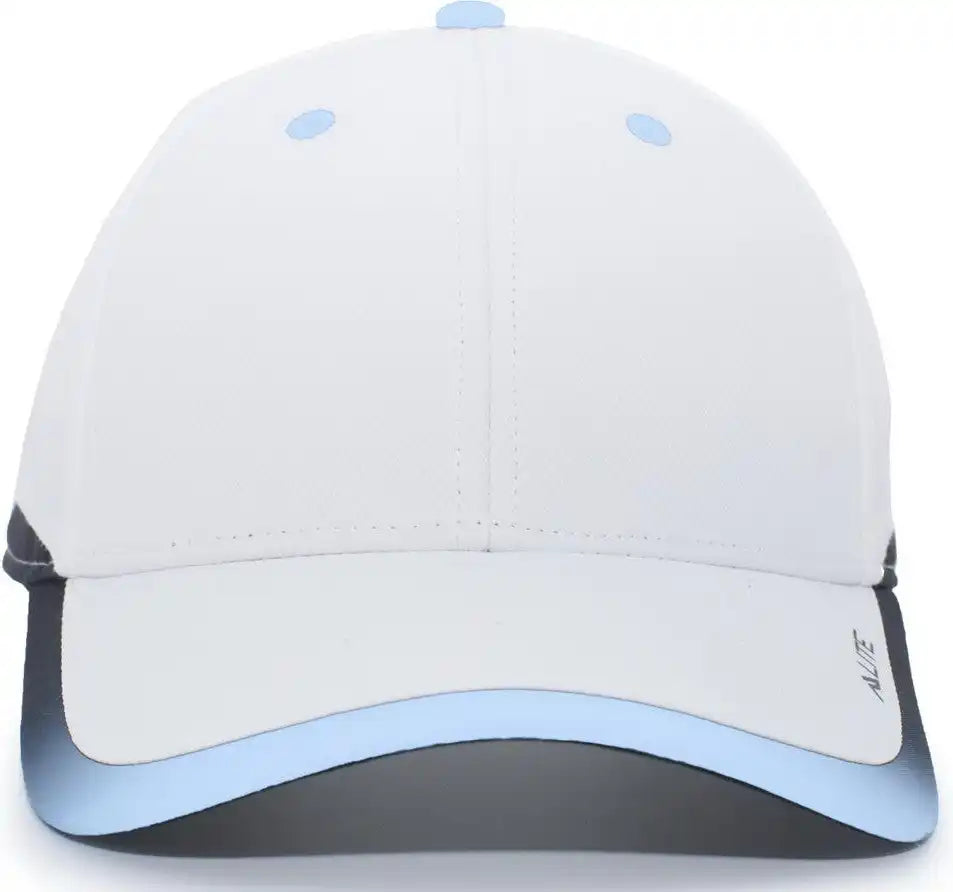 Pacific Headwear 416l Running Cap Hook-and-loop - White Columbia Blue - 7’’ - 7 7/8’’