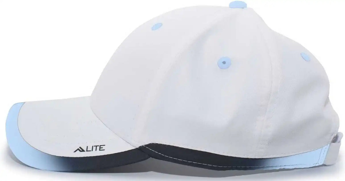 Pacific Headwear 416l Running Cap Hook-and-loop - White Columbia Blue - 7’’ - 7 7/8’’