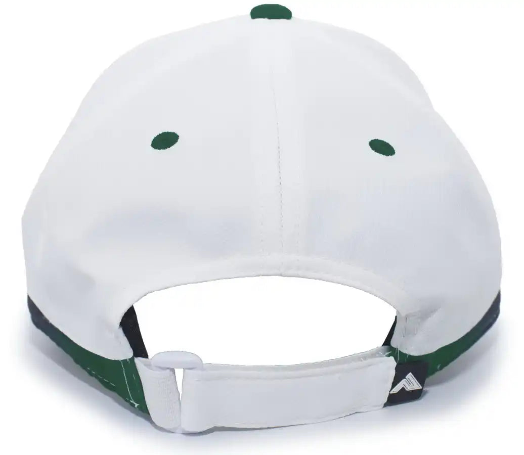 Pacific Headwear 416l Running Cap Hook-and-loop - White Dark Green - Forest / 7’’ - 7 7/8’’