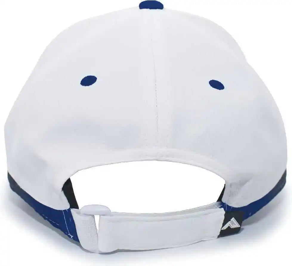 Pacific Headwear 416l Running Cap Hook-and-loop - White Navy - 7’’ - 7 7/8’’