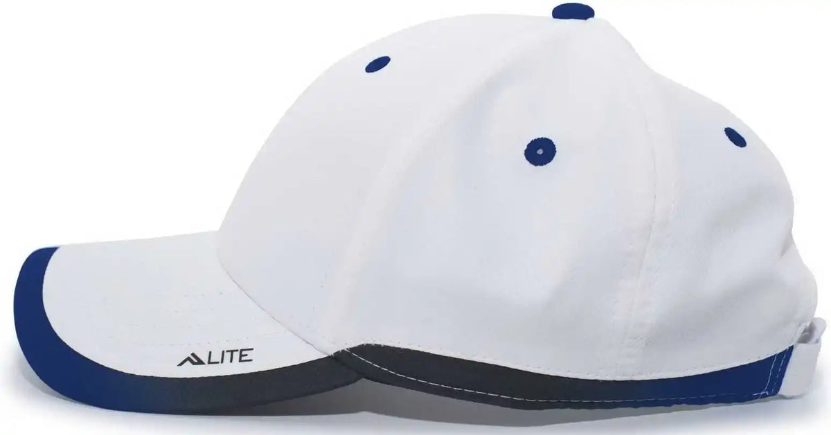 Pacific Headwear 416l Running Cap Hook-and-loop - White Navy - 7’’ - 7 7/8’’