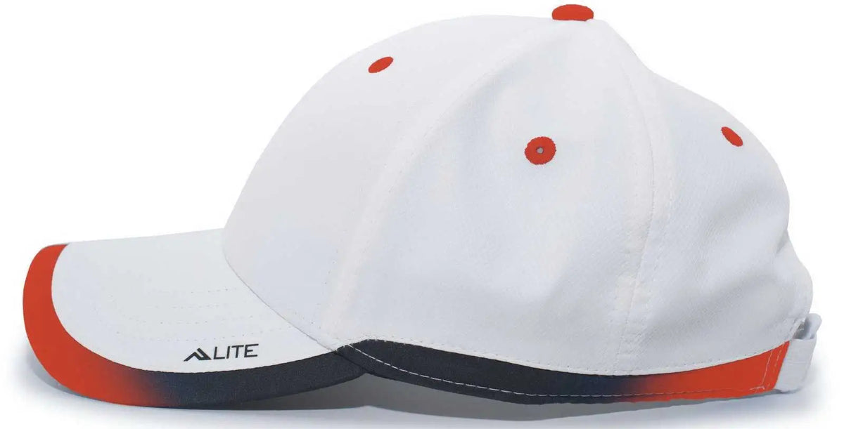 Pacific Headwear 416l Running Cap Hook-and-loop - White Orange - 7’’ - 7 7/8’’
