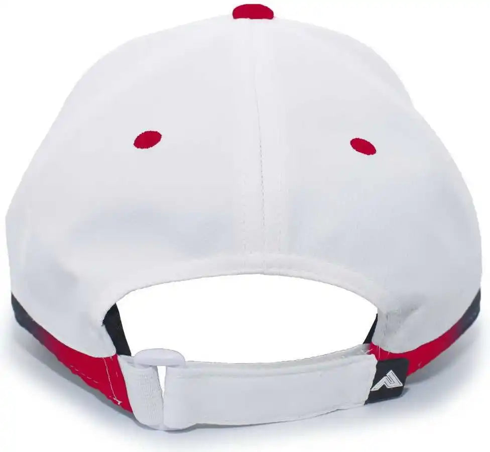 Pacific Headwear 416l Running Cap Hook and Loop White Red / 7’’ 7 7/8’’
