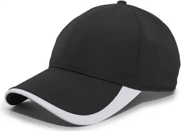 Pacific Headwear 424l Active Cap Hook and Loop Black White / 7’’ 7 7/8’’