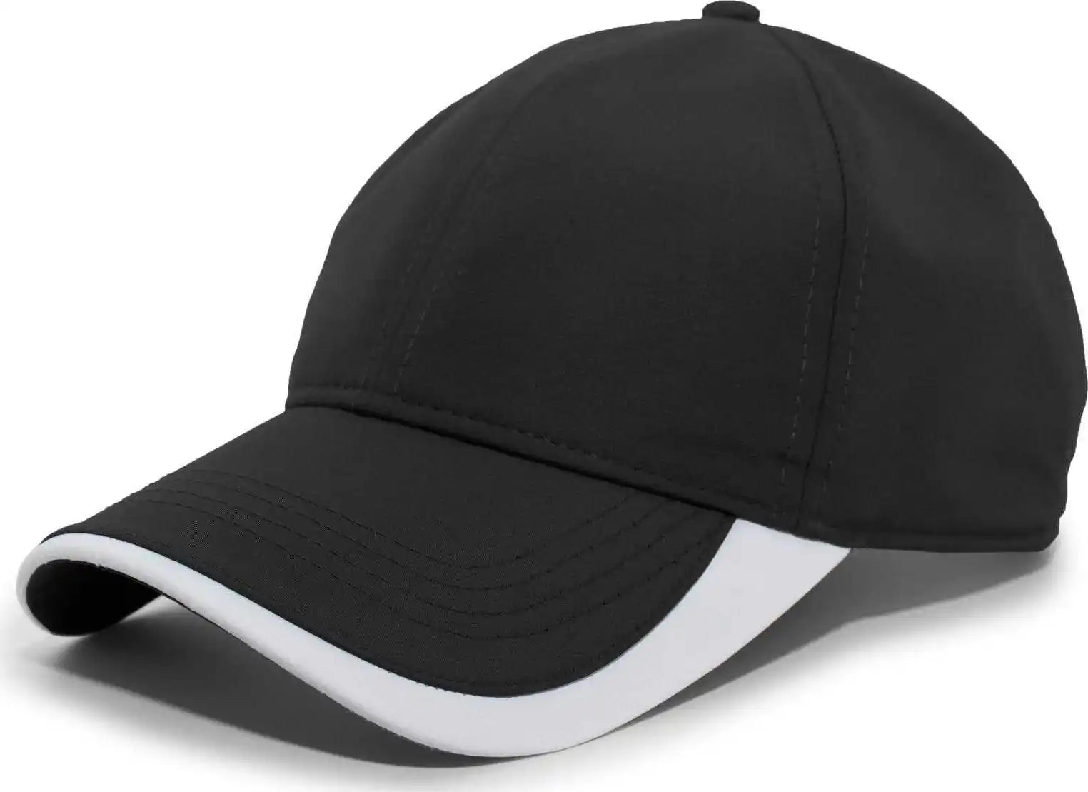 Pacific Headwear 424l Active Cap Hook and Loop Black White / 7’’ 7 7/8’’