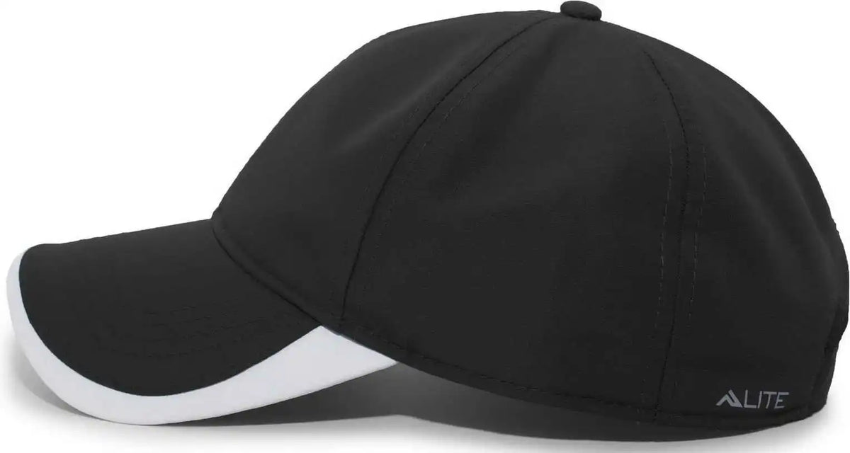 Pacific Headwear 424l Active Cap Hook and Loop Black White / 7’’ 7 7/8’’