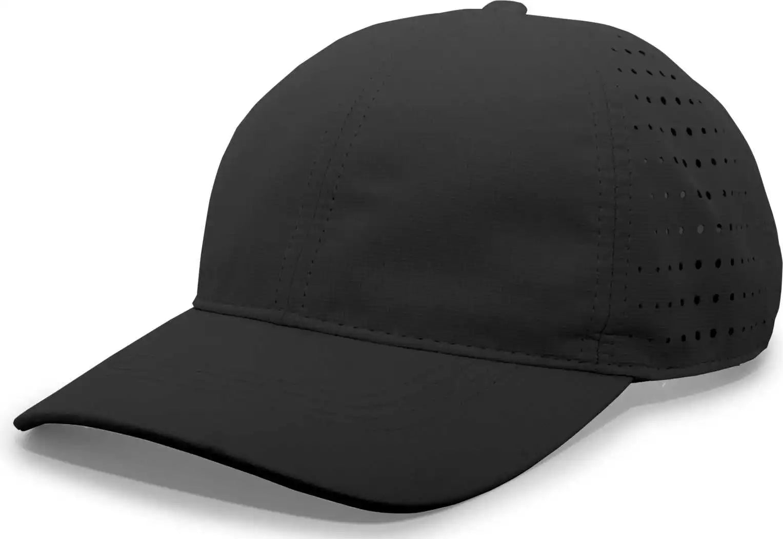 Pacific Headwear 425l Lite Series Perforated Cap Black / 7’’ 7 7/8’’