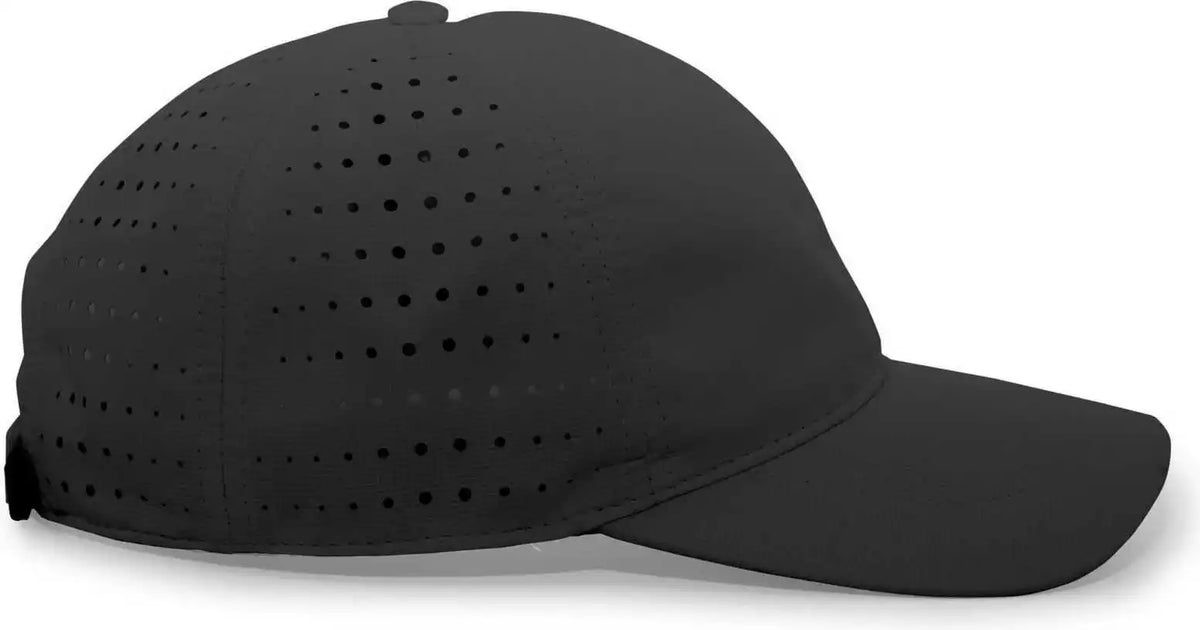 Pacific Headwear 425l Lite Series Perforated Cap Black / 7’’ 7 7/8’’