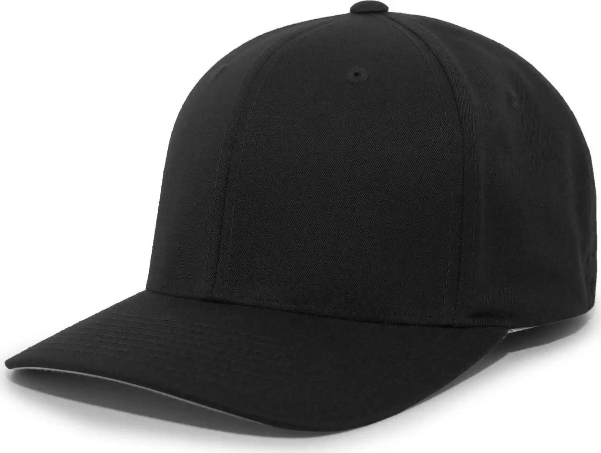 Pacific Headwear 430c Cotton Poly Flexfit Cap Black / 6 1/2’’ 7’’