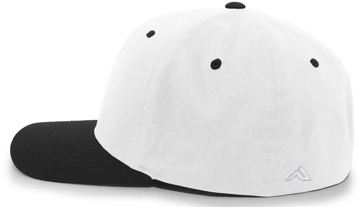 Pacific Headwear 430c Cotton-poly Flexfit Cap - White Black