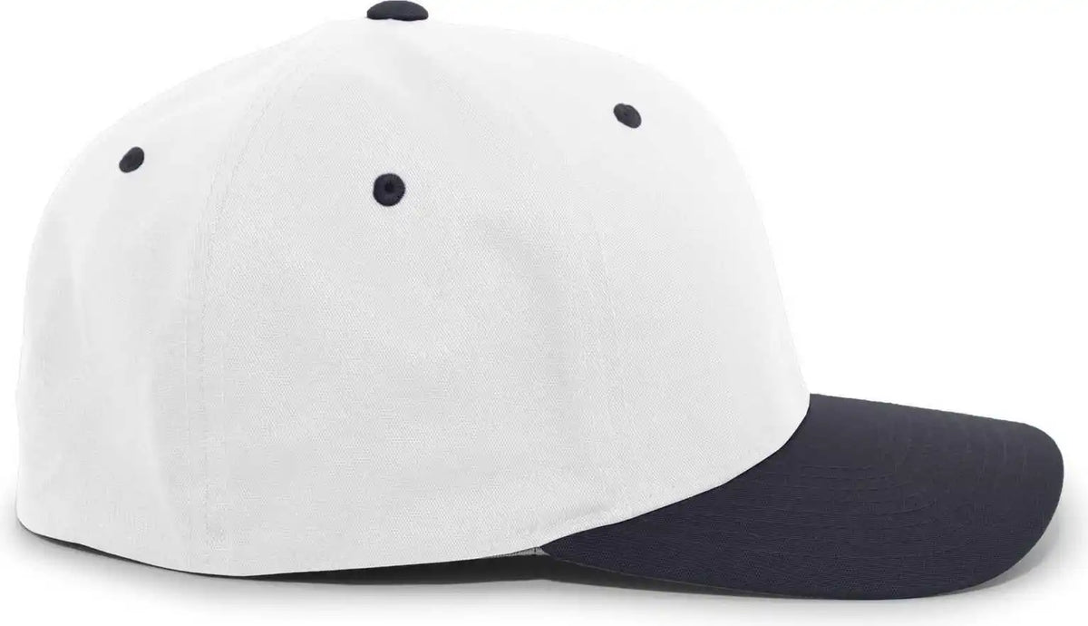 Pacific Headwear 430c Cotton-poly Flexfit Cap - White Navy