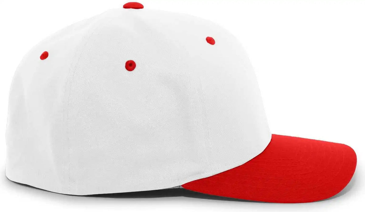 Pacific Headwear 430c Cotton-poly Flexfit Cap - White Red